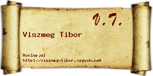 Viszmeg Tibor névjegykártya